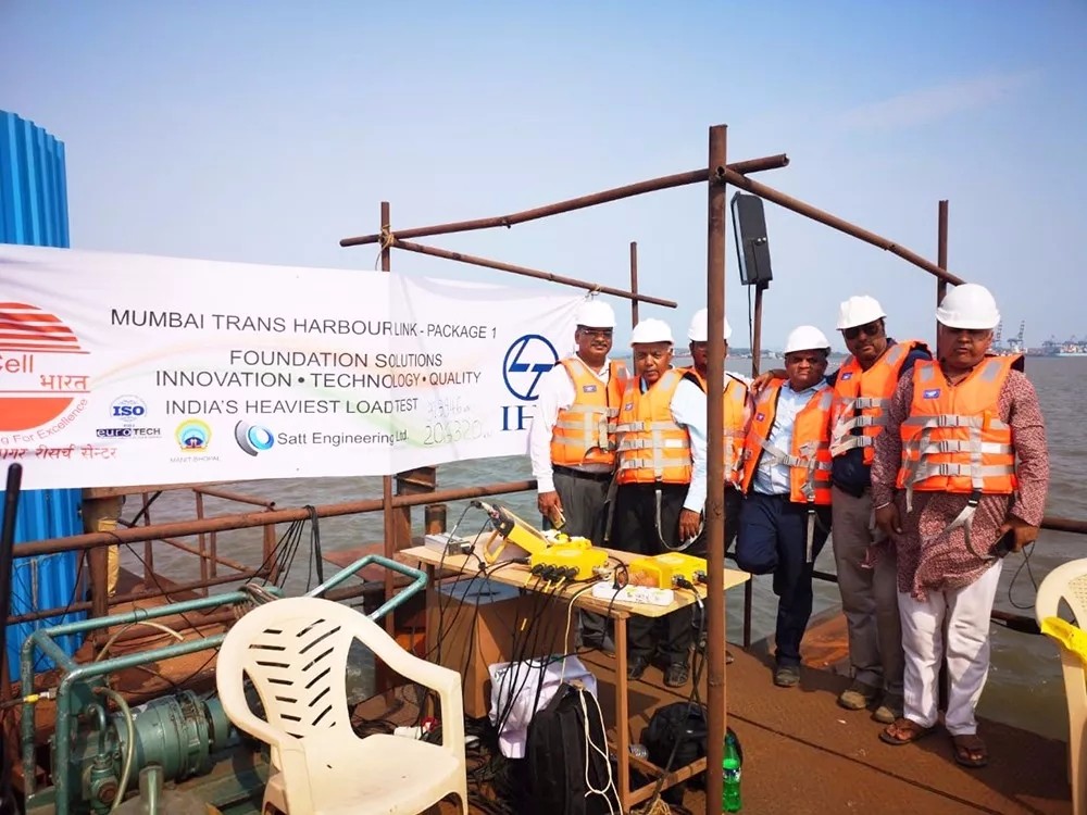 30萬千牛力頂孟買橋樁，歐感荷載箱揚(yáng)威印度巖土屆